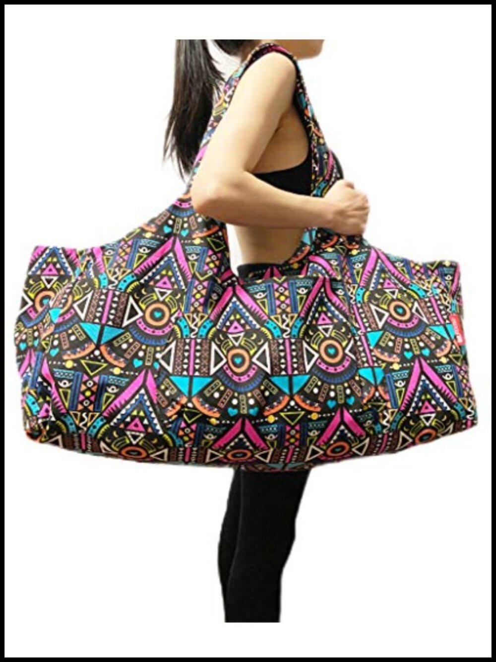 Canvas Yoga Mat Bag Tote Sling Carrier with Pockets Light Durable